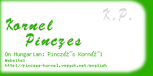 kornel pinczes business card